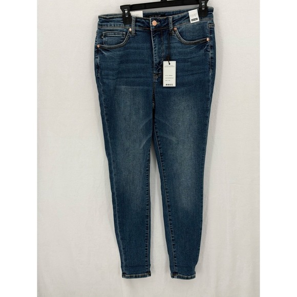 Judy Blue Denim - Judy Blue Jeans Womens 11 30 Dark Wash Denim High Waist Skinny Tummy Control NWT